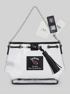 Arizona Cardinals Clear Stadium Bucket Bag Crossbody Purse NFL NWT